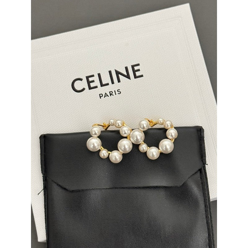 18K Celine Pearl Earrings
