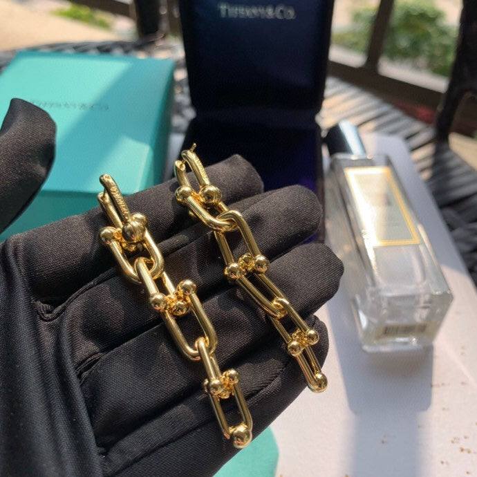 18K Tiffany HardWear Graduated Link Earrings