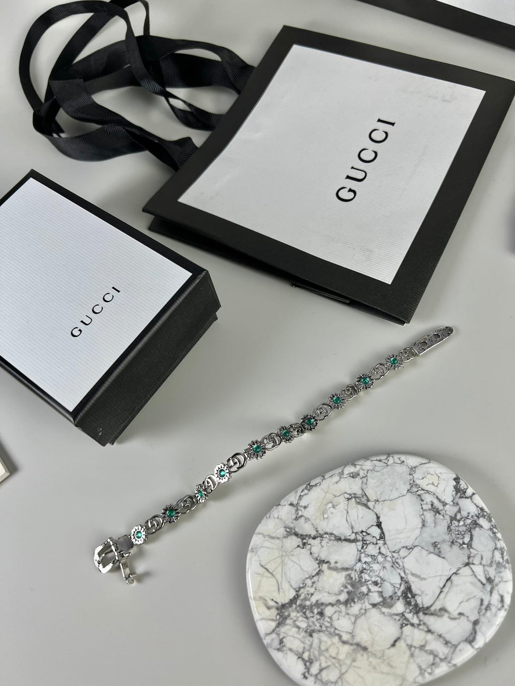 Double Gucci Flowers Bracelet