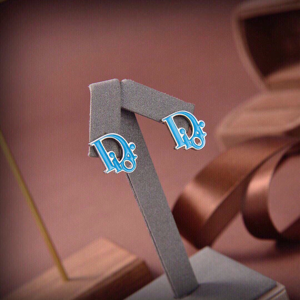 18K Dior Blue Earrings