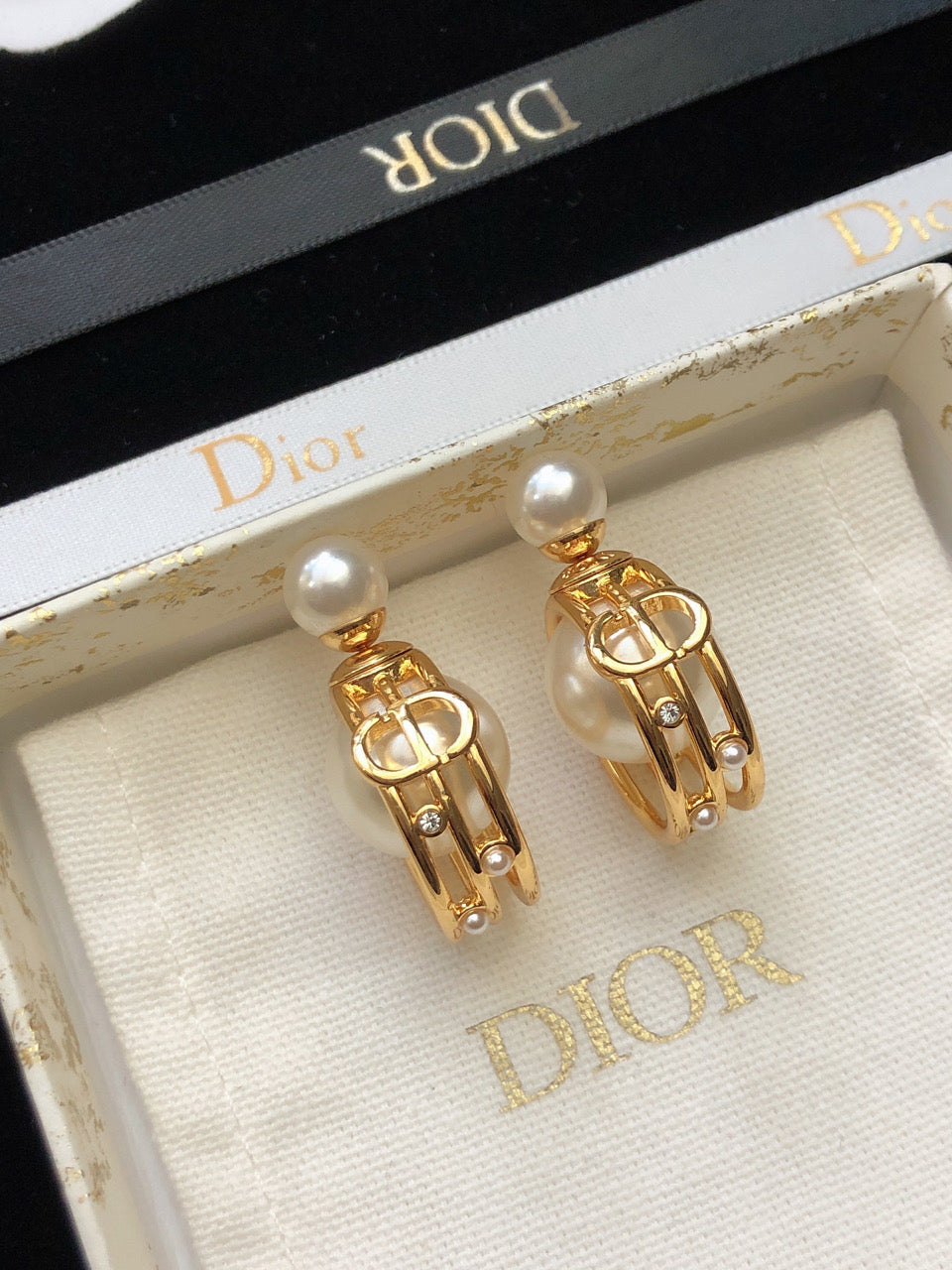 18K Dior D-Backstage Earrings
