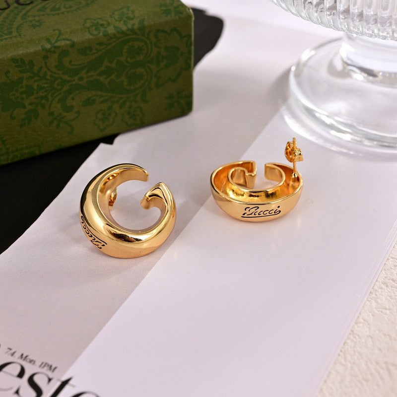 18K Double Gucci GucciLogo Earrings