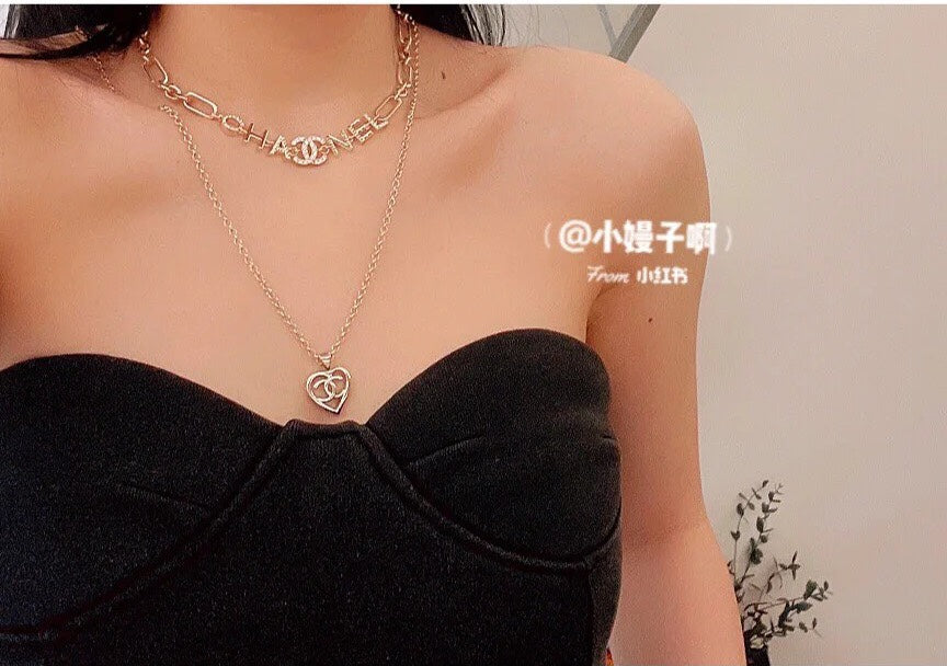 18K  Chanel Script Chain Necklace