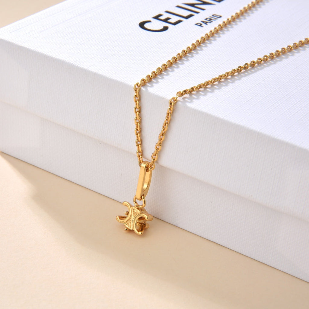 18K Celine Solitaire Necklace