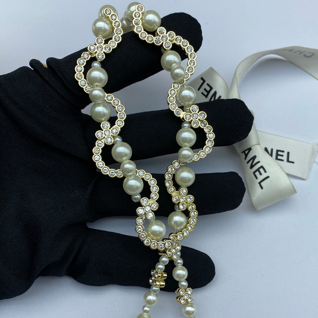 18K  Chanel Pearl Chain Necklace