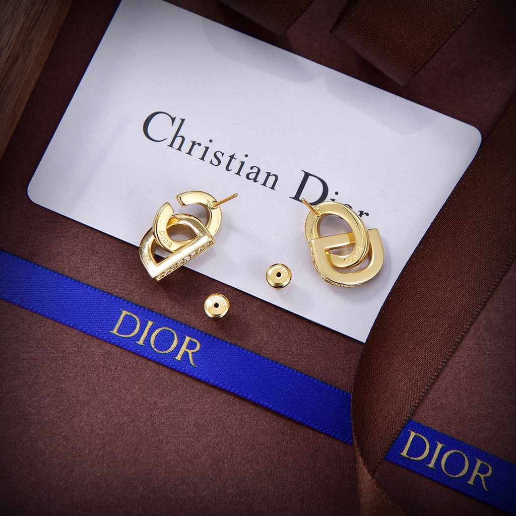 18K Dior Lock Earrings