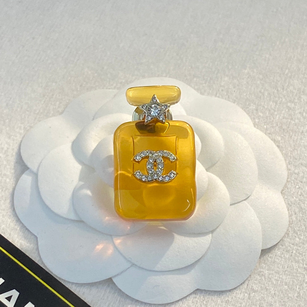 18K  Chanel Perfume Color Bottle Brooch