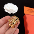 18K Chaine D'Ancre Enchainee Hermes Earrings