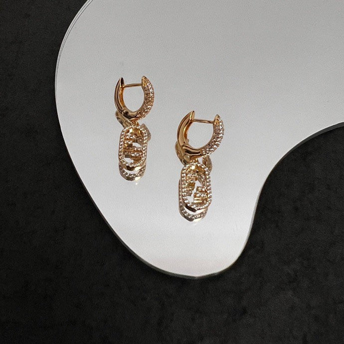 18K Fendi OLock Earrings