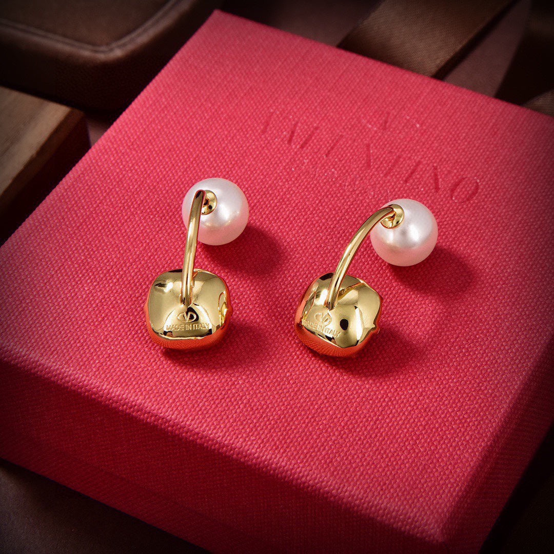 18K Valentino Crystal Earrings