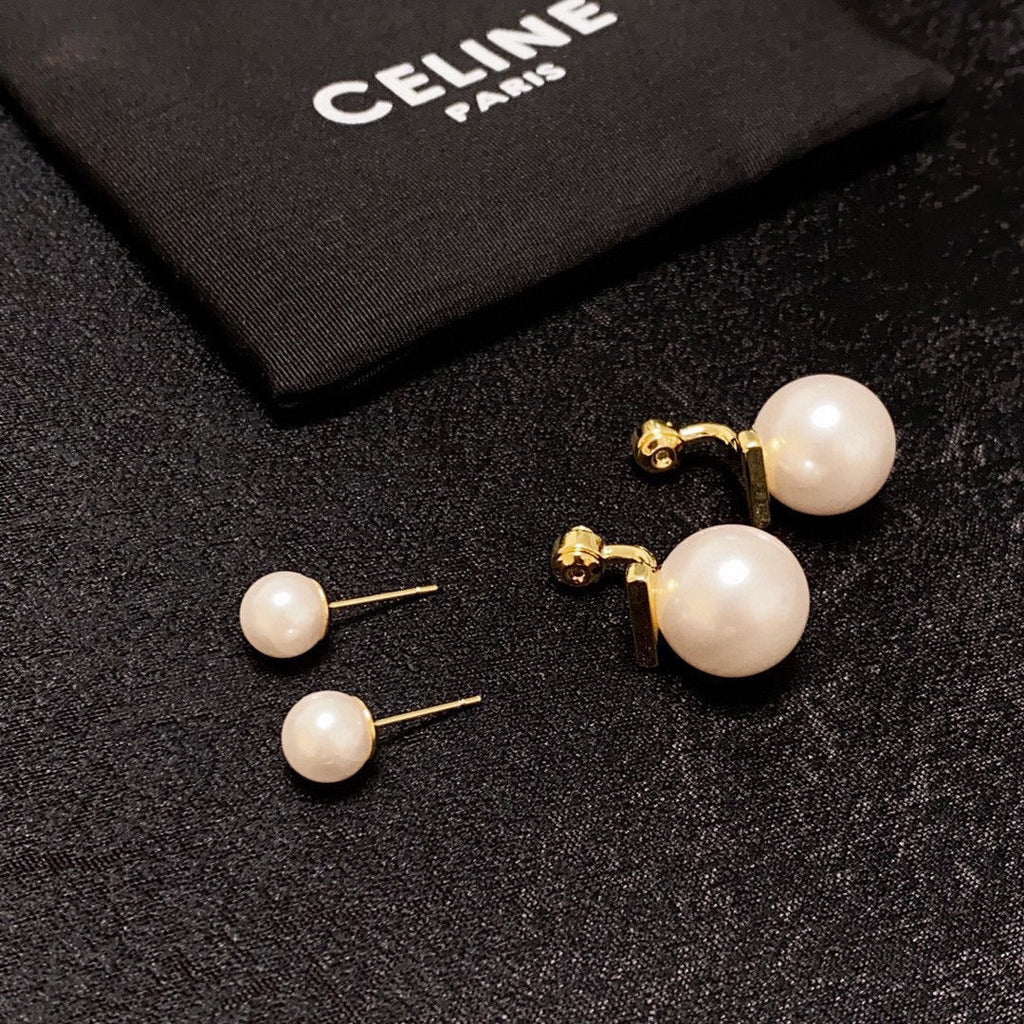 18K Celine Pearl Earrings