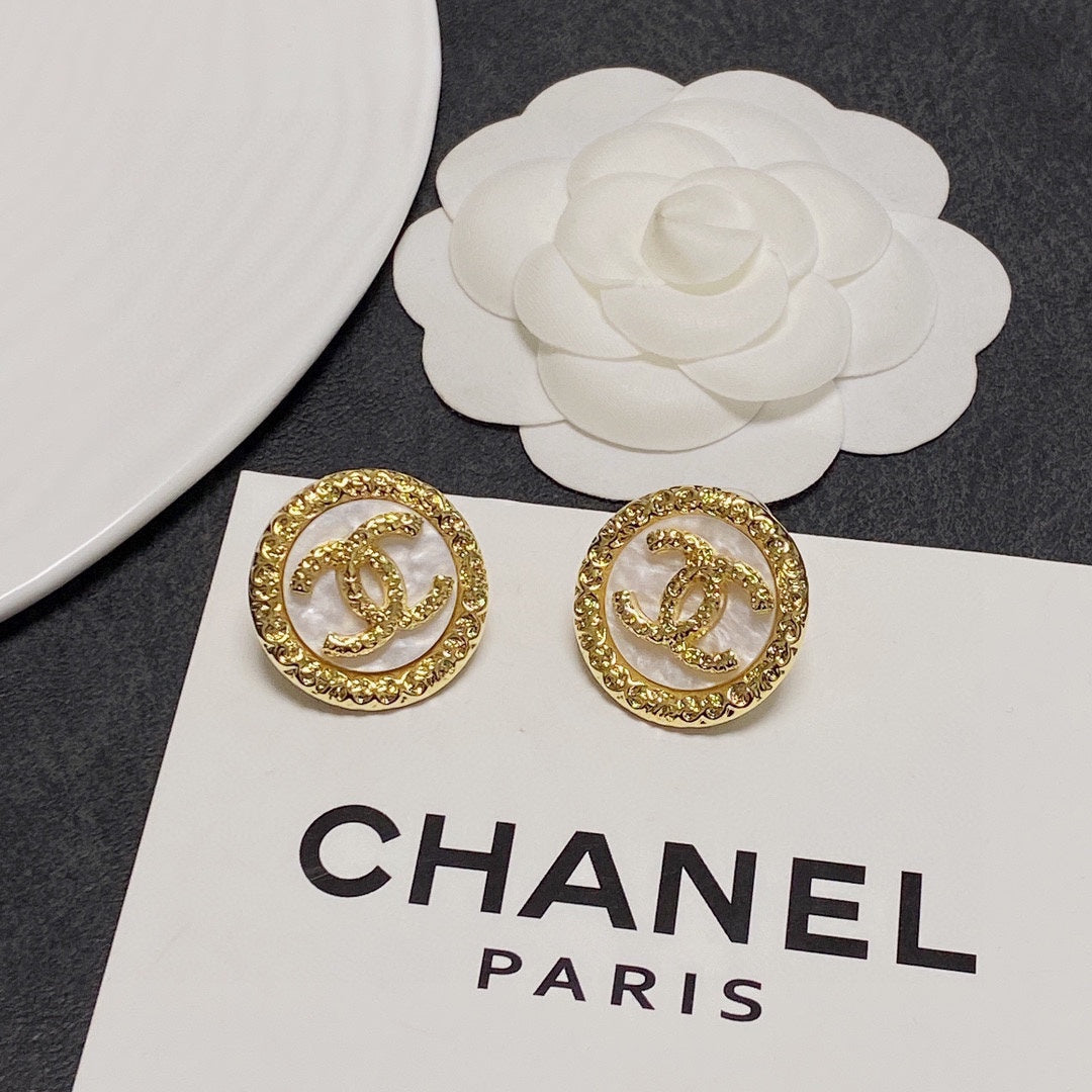 18K  Chanel Crystal Earrings
