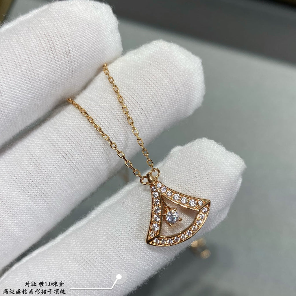 18K BVLGARI Dream Pave Diamond Openwork Necklace
