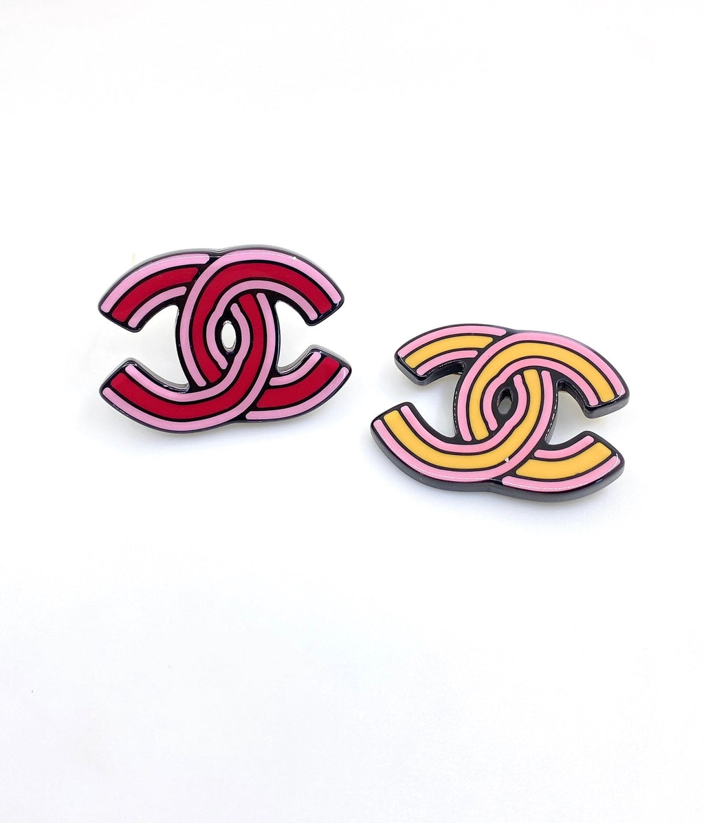 18K  Chanel Pink Earrings