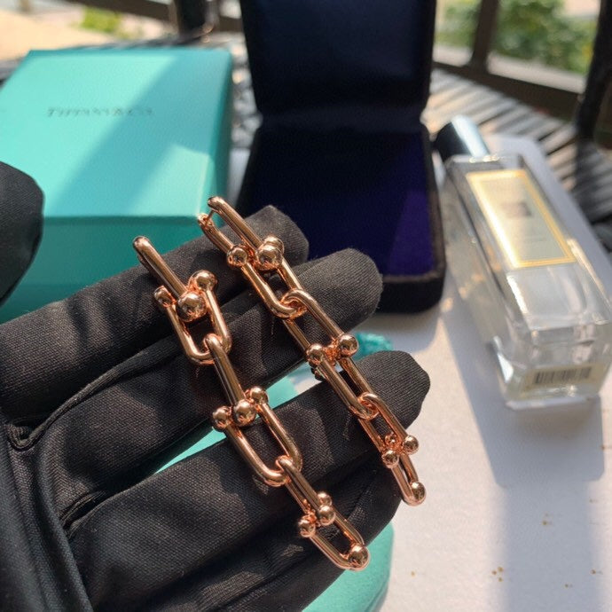 18K Tiffany HardWear Graduated Link Earrings