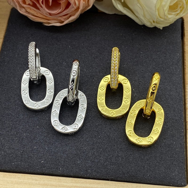 18K Louis Vuitton Circle Earrings