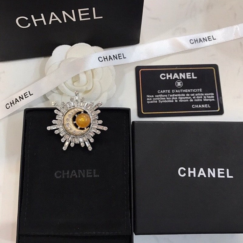 18K  Chanel Crystal Brooch