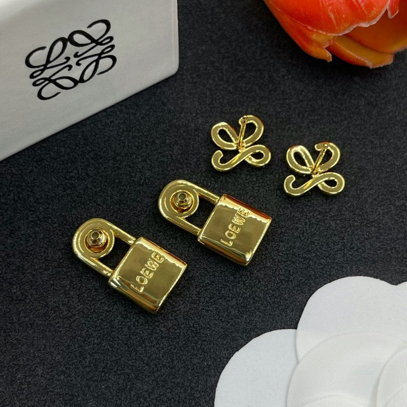 18K LOEWE Anagram Diamond Earrings