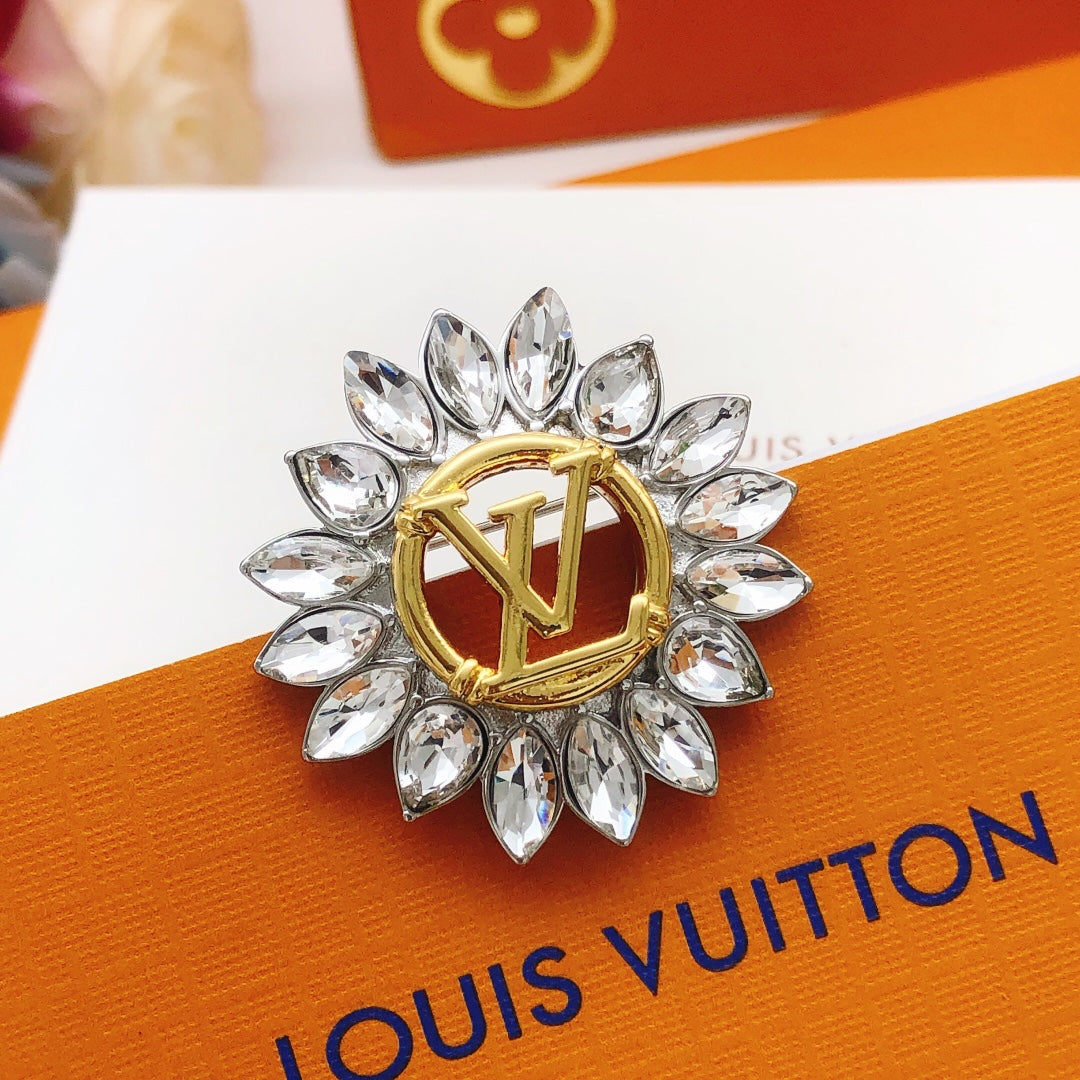 18K Louis Vuitton Sunflower Brooch