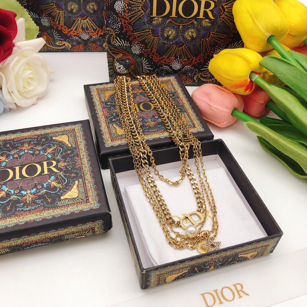 18K Dior Multi Layer Necklace