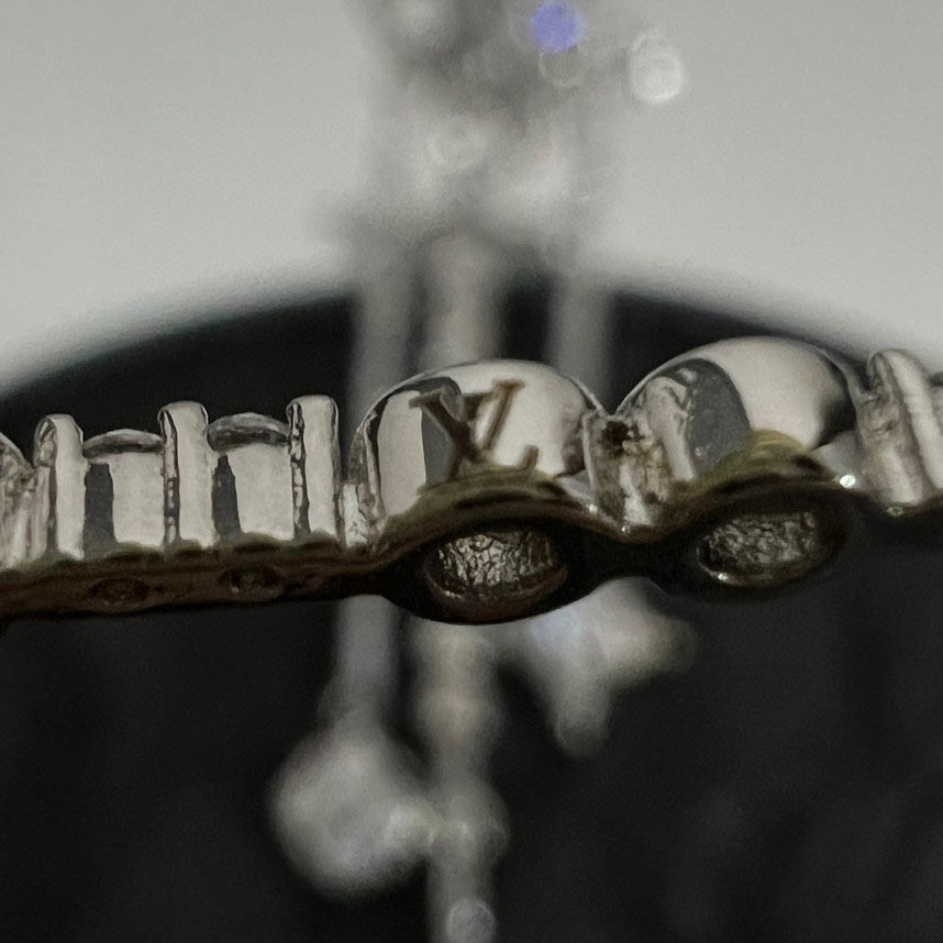 18K Louis Vuitton Diamond Flowers Long Earrings