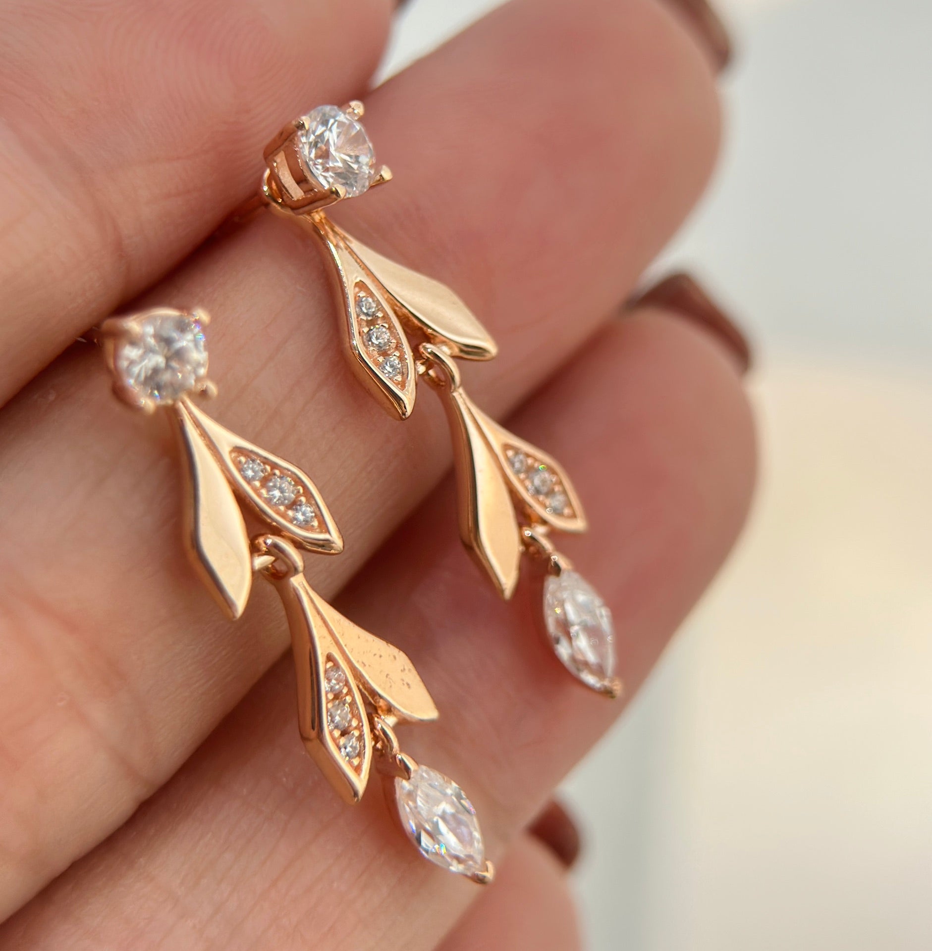 18K Tiffany Victoria Vine Convertible Drop Earrings