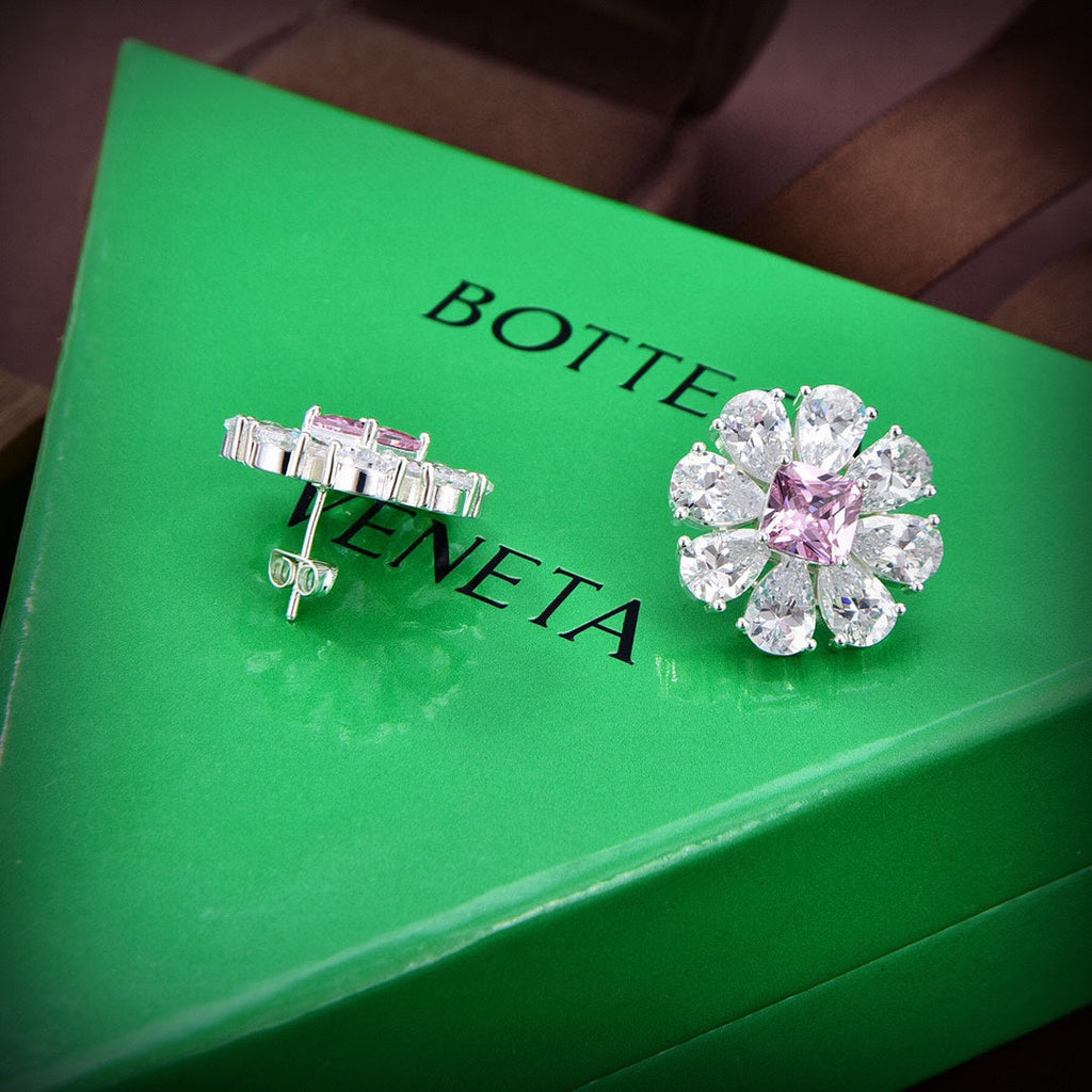 18K BVLGARI Pink Crystals Earrings