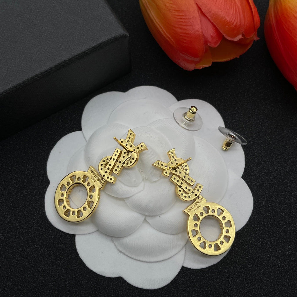 18K YSL Diamonds Earrings