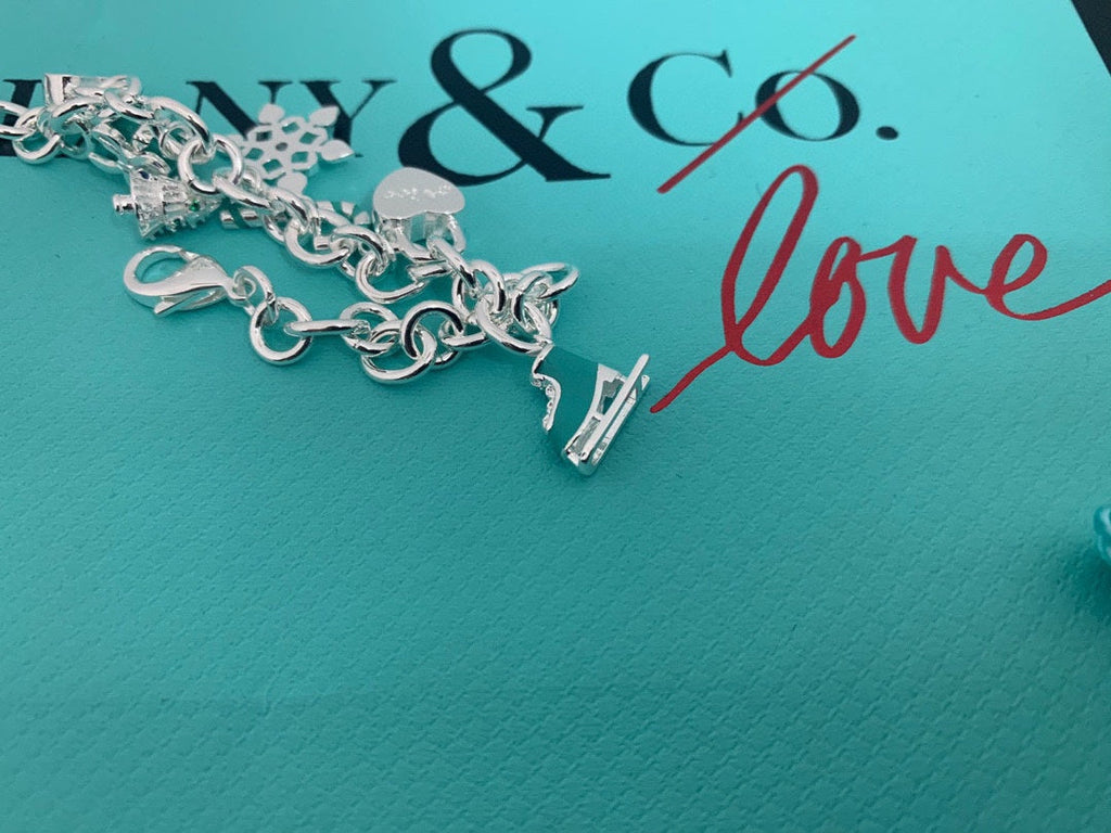 18K Tiffany Christmas Tag Bracelet