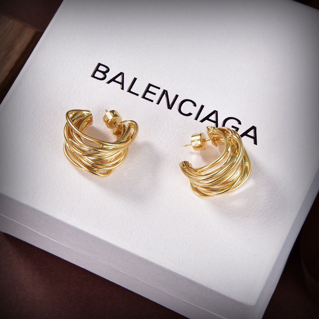 18K Balenciaga Wire Earrings