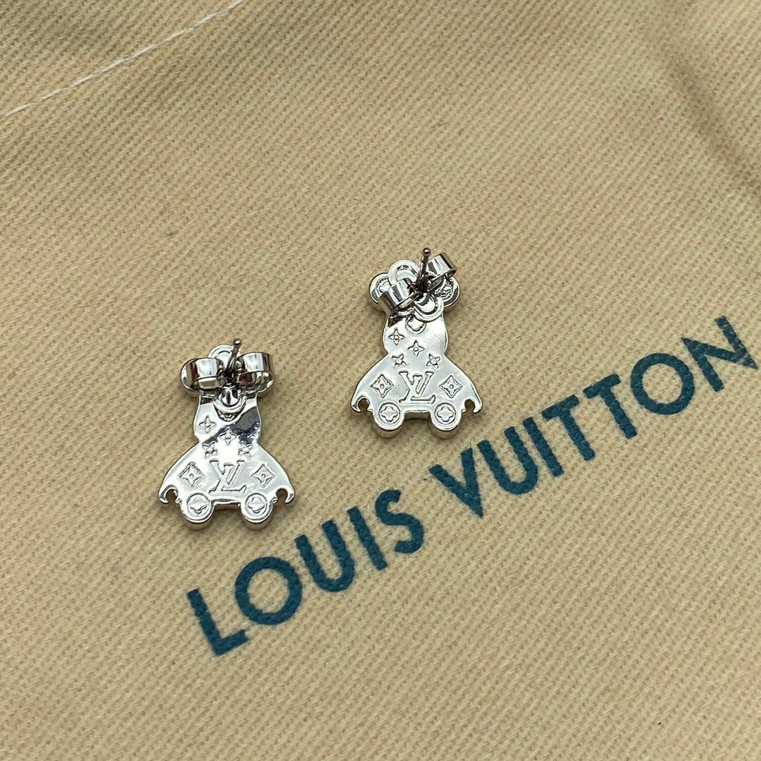 18K Louis Vuitton Bear Earrings