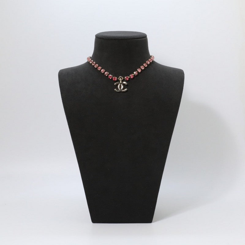 18K  Chanel Pink Crystal Necklace