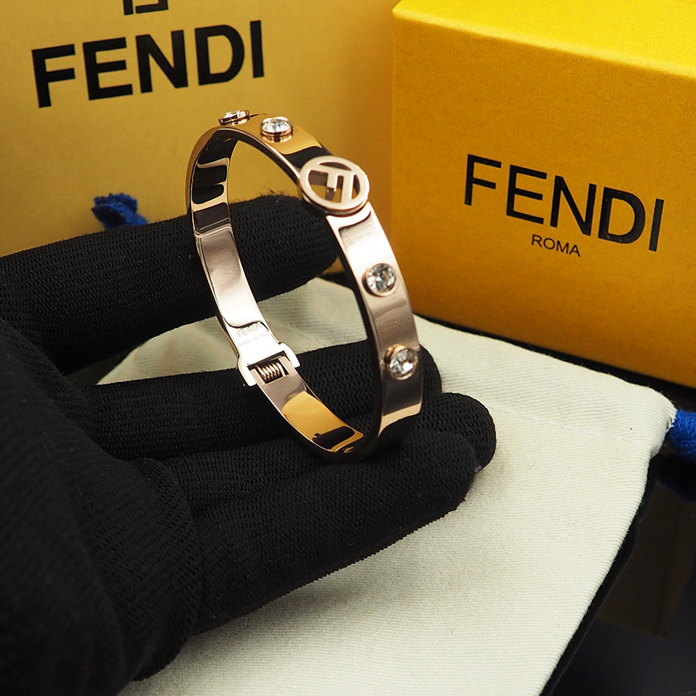 18K Fendi Is Crystals Bracelet