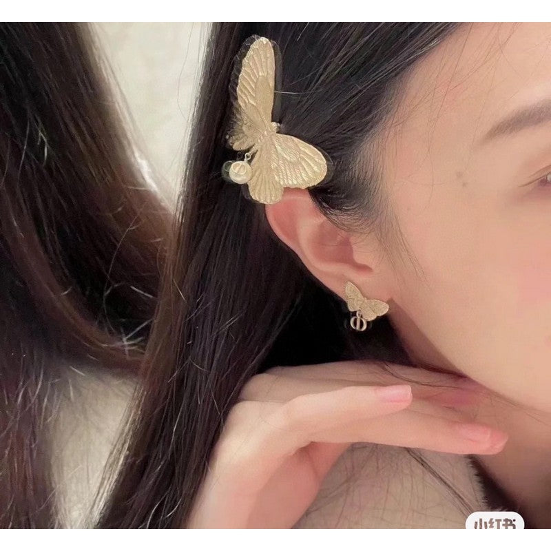 18K Dior Butterfly Earrings