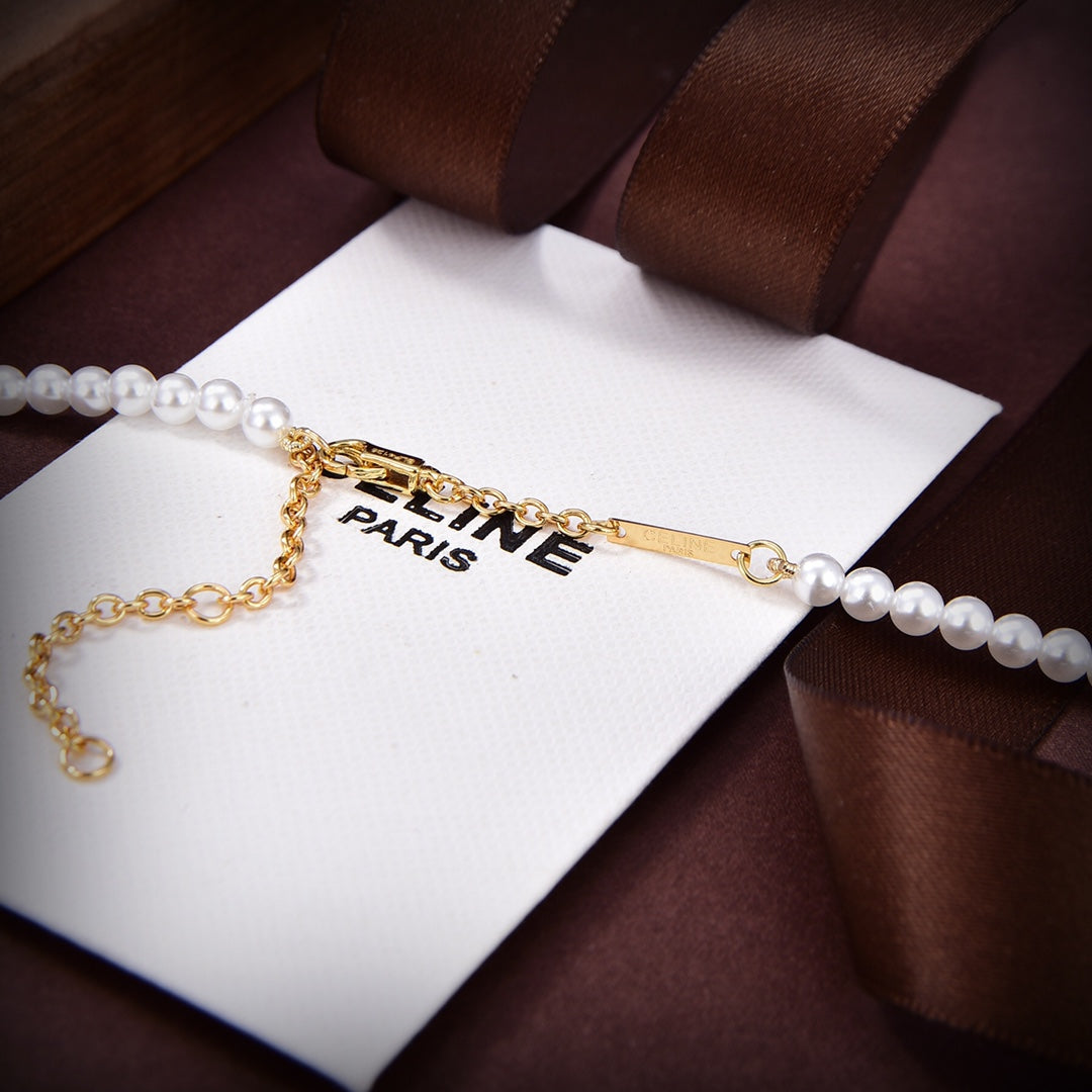 18K Celine Paris Pearls Bracelet