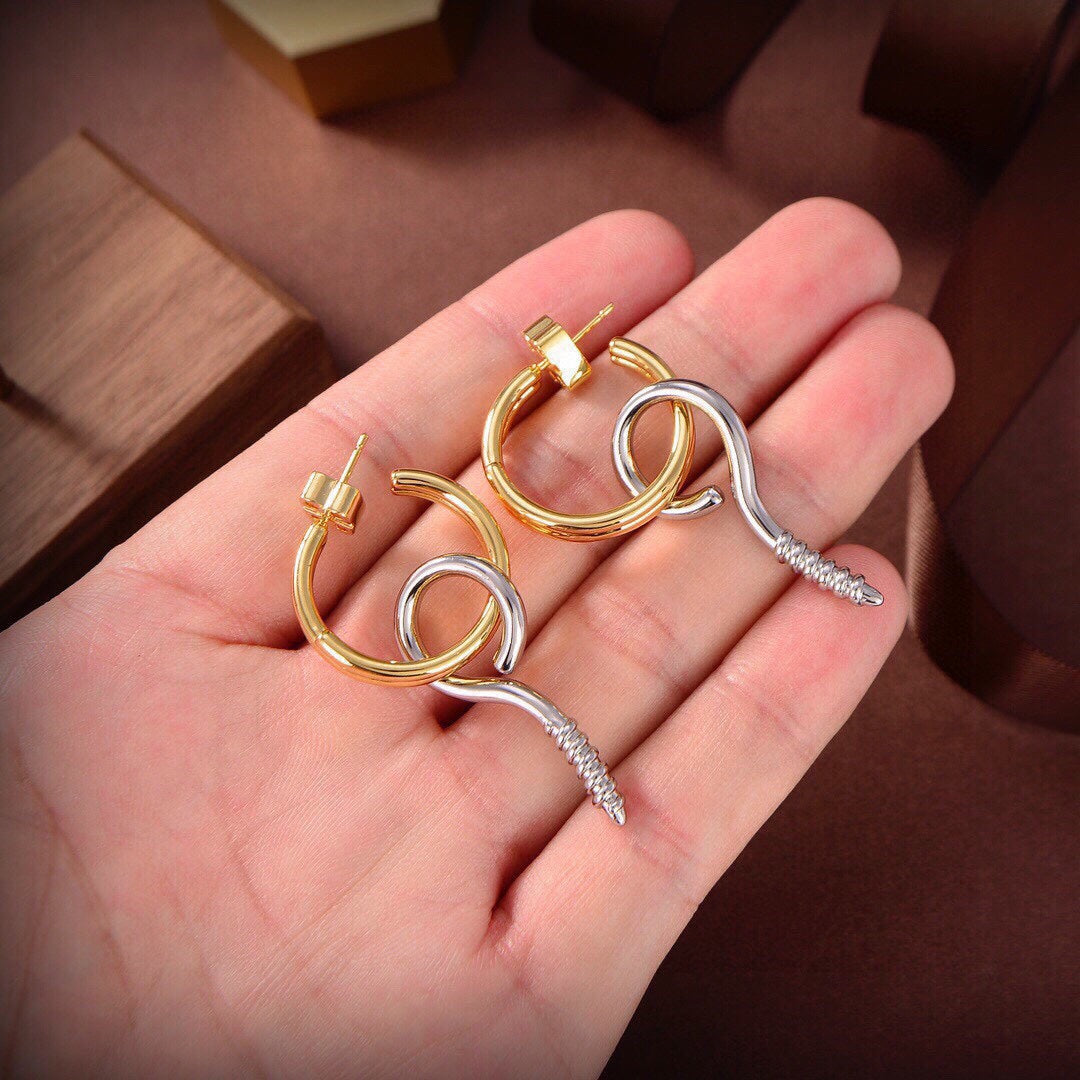 18K Balenciaga Screw Earrings