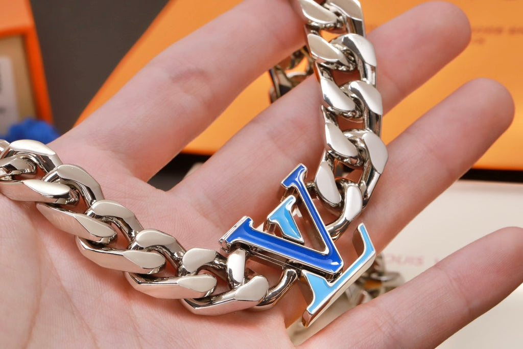 18K Louis Vuitton Blue Chain Necklace