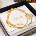 18K Petit Dior Heart Diamonds Bracelet