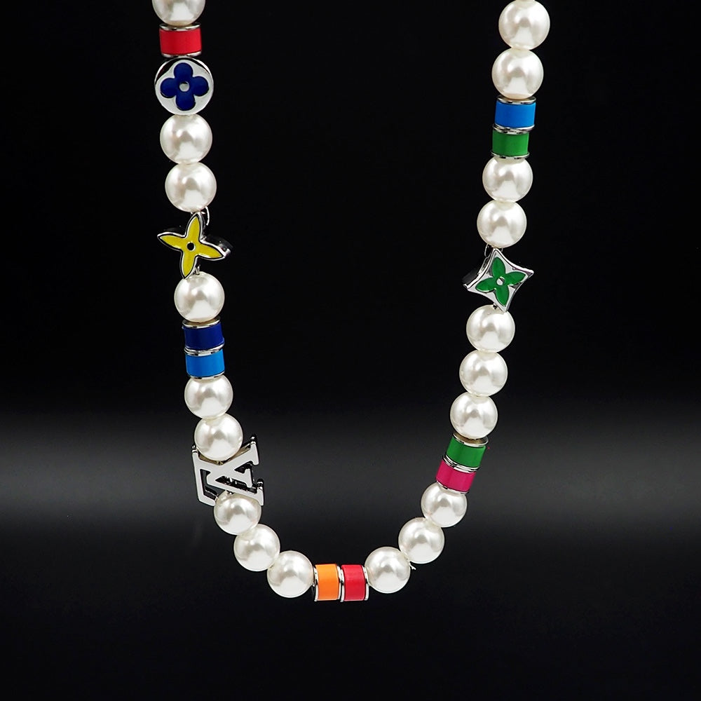 18K Louis Vuitton MNG Pearls Party Necklace