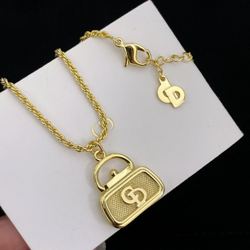18K Dior Vintage Bag Necklace