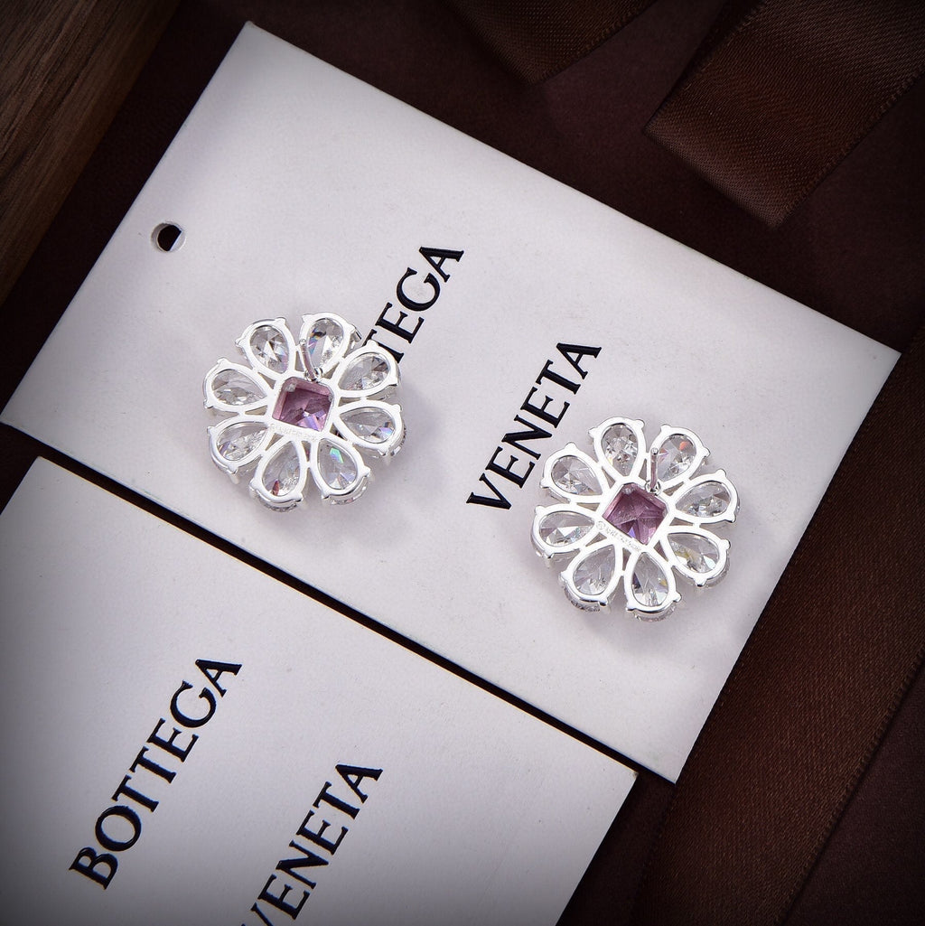 18K BVLGARI Pink Crystals Earrings