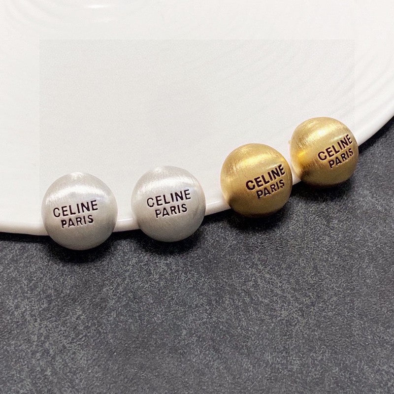 18K Celine Round Earrings