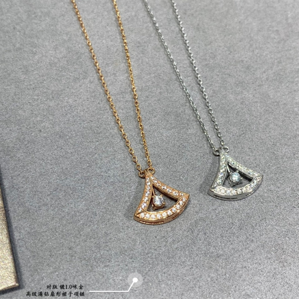 18K BVLGARI Dream Pave Diamond Openwork Necklace