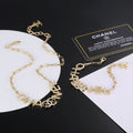 18K  Chanel Script Chain Necklace