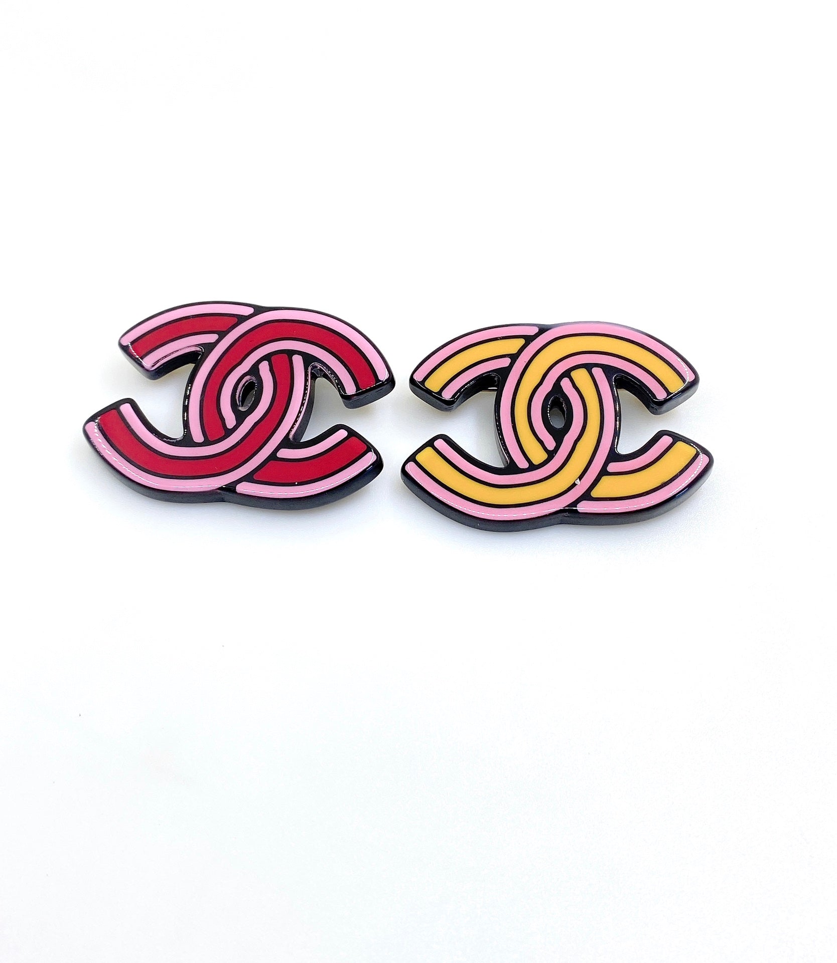 18K  Chanel Pink Earrings