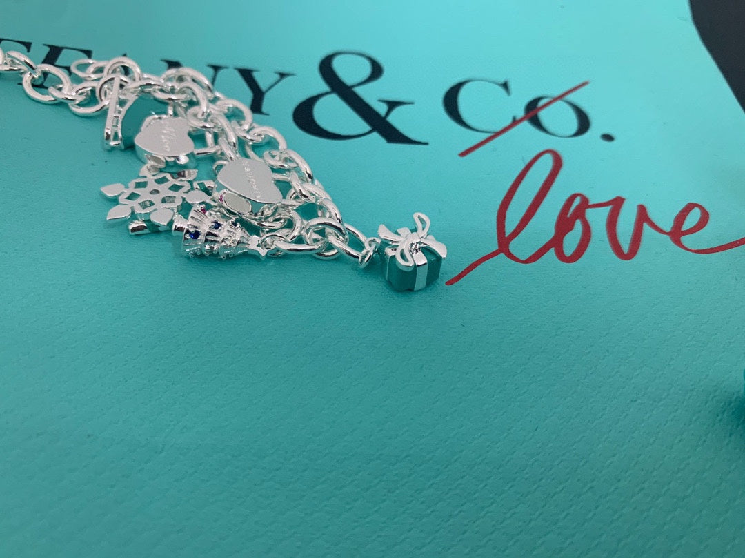 18K Tiffany Christmas Tag Bracelet