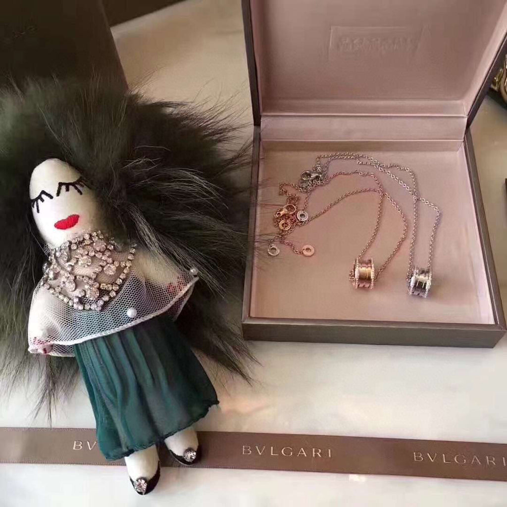18K B.ZERO1 Pave Diamonds Necklace