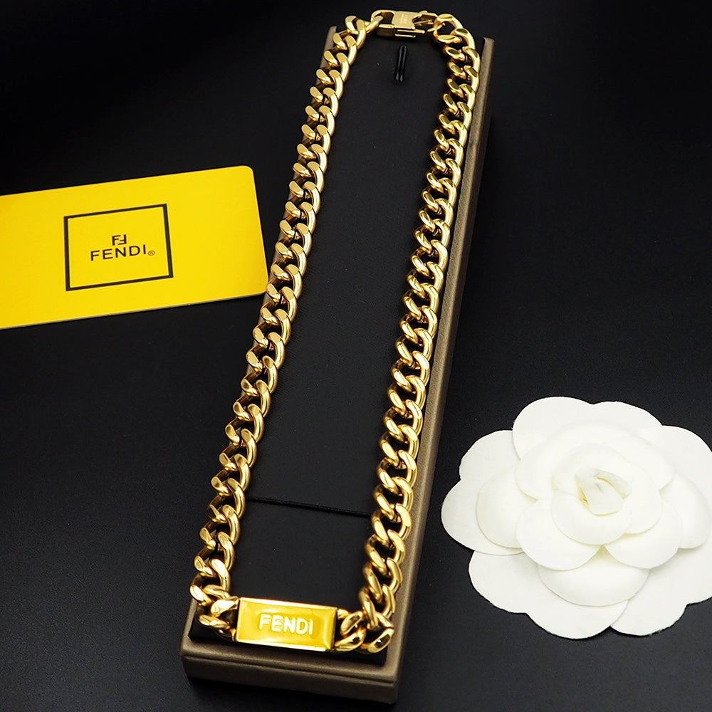 18K Fendi Chain Necklace