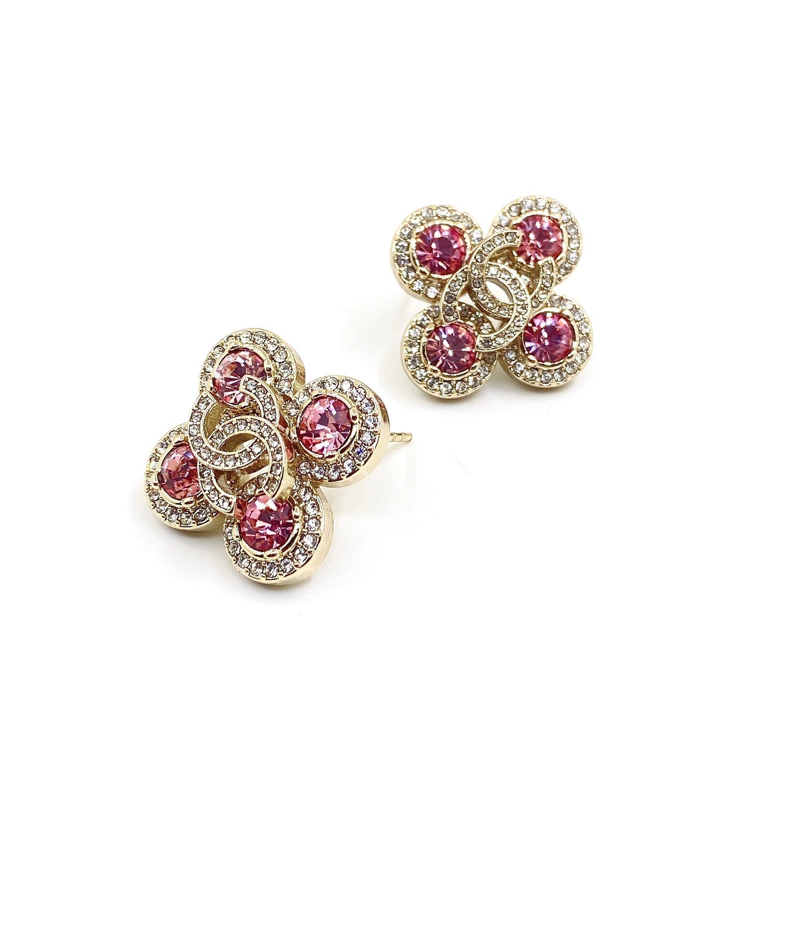 18K  Chanel Pink Diamonds Earrings