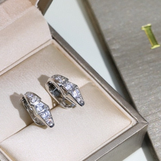 18K BVLGARI Serpenti Diamond Earrings